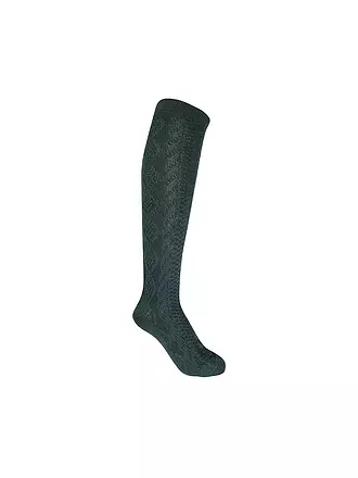 LUISE STEINER | Chaussettes hautes bleu acier | dunkelgrün